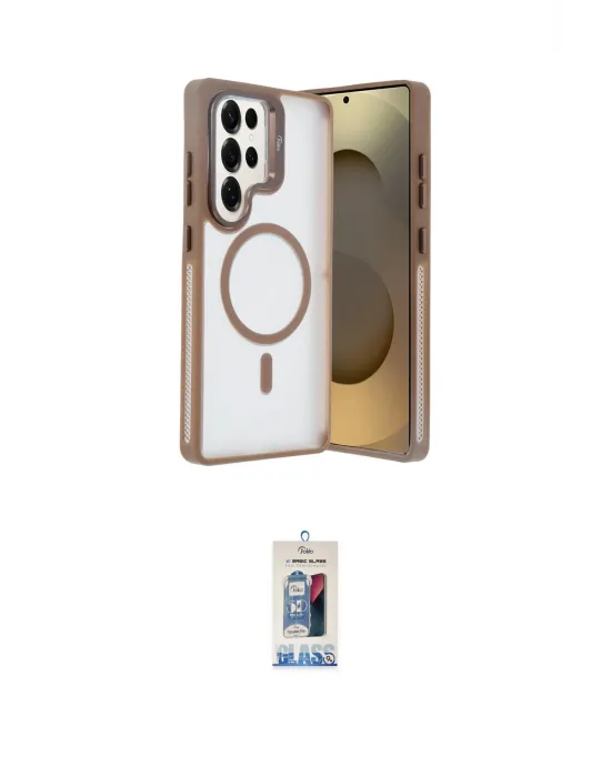 ieg™ Galaxy S25 Ultra Kılıf Akış Form - Siyah Joko Magic 5D Cam