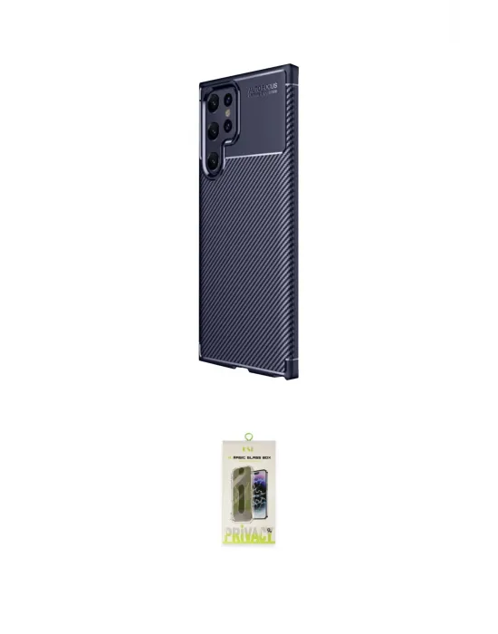 ieg™ Galaxy S25 Ultra Kılıf Eksen Form Prime - Siyah Joko Magic 5D Hayalet Cam
