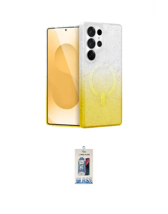 ieg™ Galaxy S25 Ultra Kılıf Eksen Minimal Özel Seri - Siyah Joko Magic 5D Cam