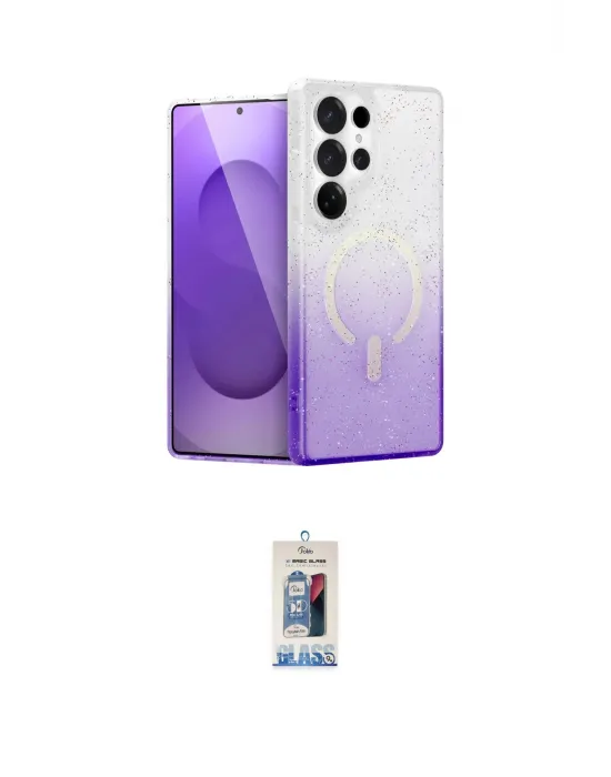 ieg™ Galaxy S25 Ultra Kılıf Eksen Minimal Özel Seri - Siyah Joko Magic 5D Cam