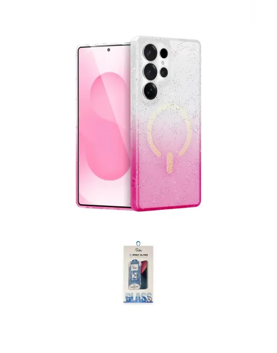 ieg™ Galaxy S25 Ultra Kılıf Eksen Minimal Özel Seri - Siyah Joko Magic 5D Cam