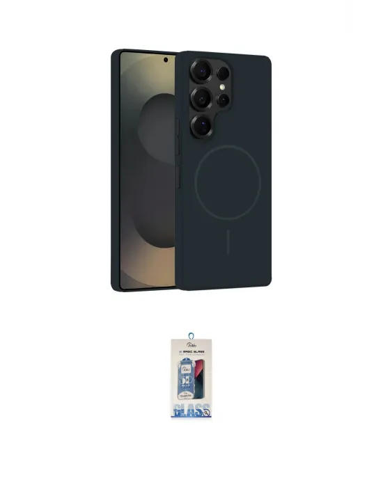 ieg™ Galaxy S25 Ultra Kılıf Yankı Form Serisi - Siyah Joko Magic 5D Cam