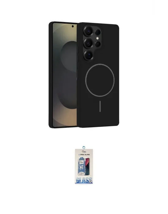 ieg™ Galaxy S25 Ultra Kılıf Yankı Form Serisi - Siyah Joko Magic 5D Cam
