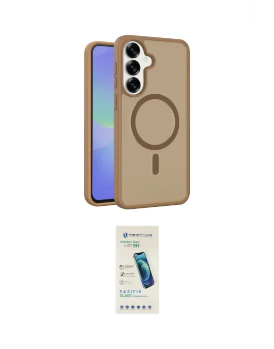 ieg™ Galaxy S26 Kılıf Siluet Minimal Prime - Şeffaf Pasifik Cam Ekran Koruyucu