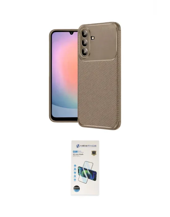 ieg™ Galaxy S26 Plus Kılıf Eksen Form Prime - Siyah 3D Antistatik Cam Ekran Koruyucu