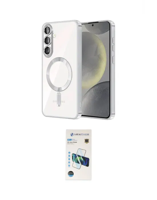 ieg™ Galaxy S26 Plus Kılıf Nova Işık Özel Seri - Siyah 3D Antistatik Cam Ekran Koruyucu