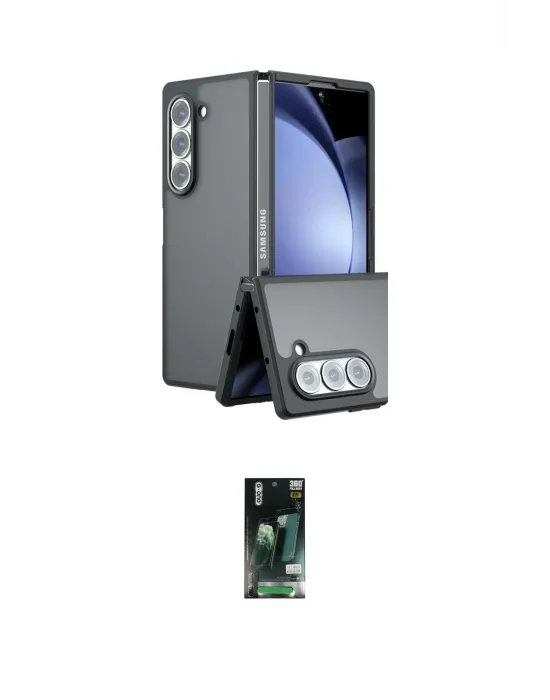 ieg™ Galaxy Z Fold 5 Kılıf Kozmos Klasik - Şeffaf 360 Fold Full Body