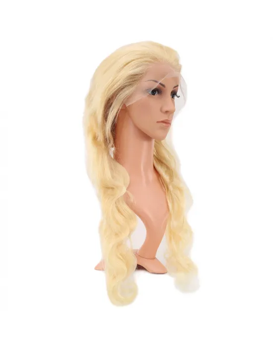 Gerçek Front Lace Dalgalı Platin Tül Peruk - 75-80cm