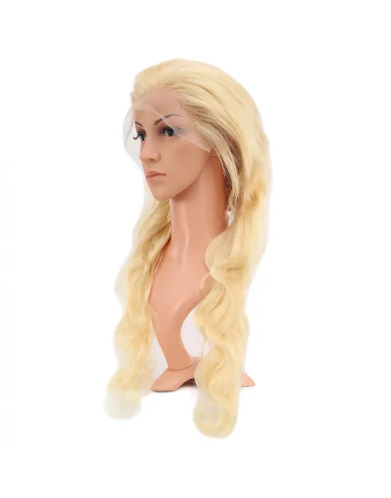 Gerçek Front Lace Dalgalı Platin Tül Peruk - 75-80cm