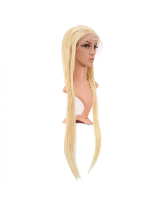 Gerçek Front Lace Düz Platin Tül Peruk - 85-90cm