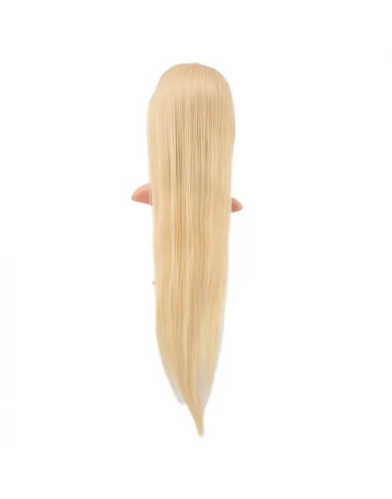 Gerçek Front Lace Düz Platin Tül Peruk - 85-90cm