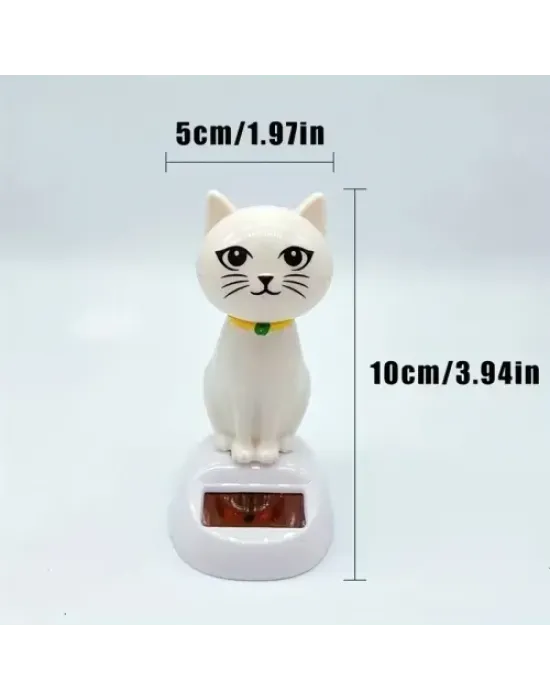 Güneş Enerjili Solar Sallanan Kedi Figürü