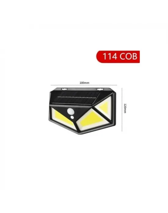 Hareket Sensörlü Bahçe Lambası 114 Led 3 Mod