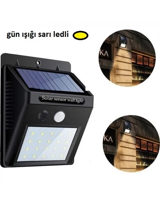 Hareket Sensörlü Güneş Enerjili Lamba