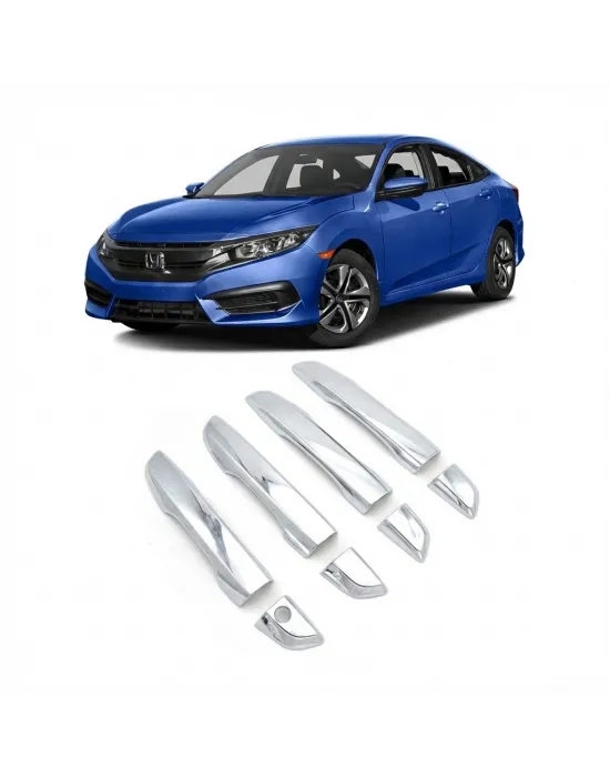 Honda Civic FC5 2016 - 2021 Uyumlu Kapı Kolu Krom