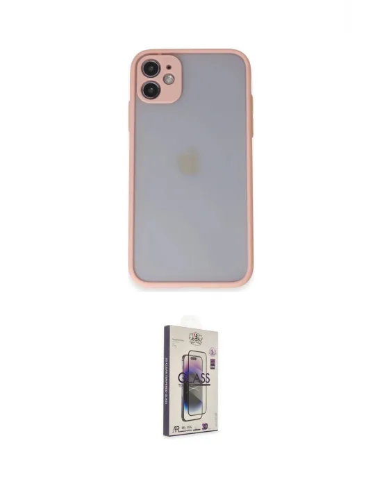 ieg™ iPhone 11 Kılıf Ahenk Çizgi Serisi - Siyah Bilvis 3D Cam Ekran Koruyucu