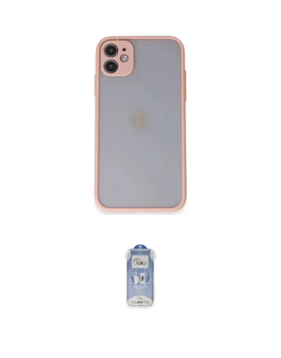 ieg™ iPhone 11 Kılıf Ahenk Çizgi Serisi - Siyah Joko Magic 5D Cam