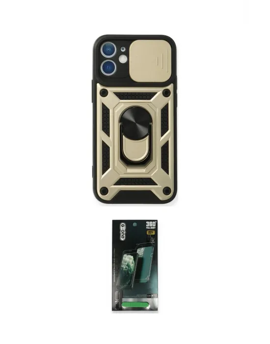 ieg™ iPhone 11 Kılıf Ahenk Klasik - Şeffaf 360 Full Body Arka Koruyucu