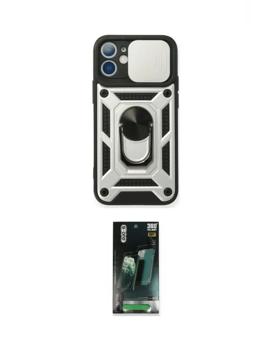 ieg™ iPhone 11 Kılıf Ahenk Klasik - Şeffaf 360 Full Body Arka Koruyucu