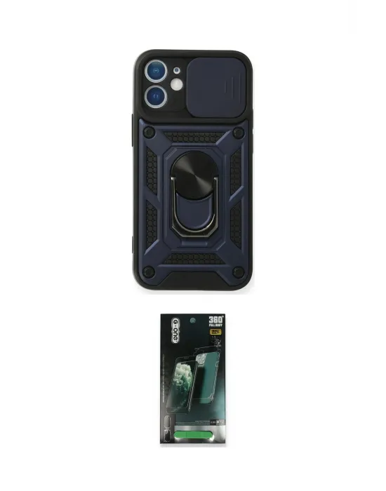 ieg™ iPhone 11 Kılıf Ahenk Klasik - Şeffaf 360 Full Body Arka Koruyucu