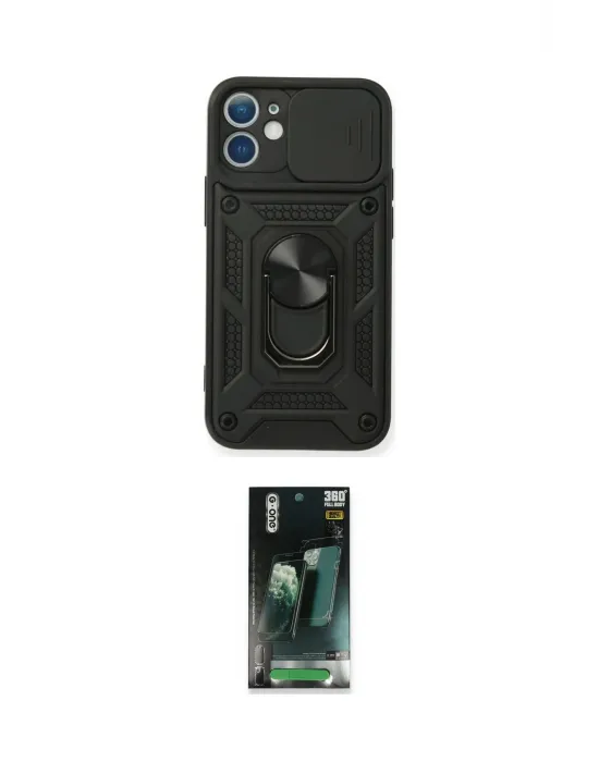 ieg™ iPhone 11 Kılıf Ahenk Klasik - Şeffaf 360 Full Body Arka Koruyucu