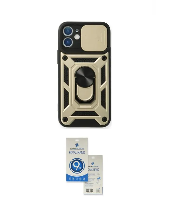 ieg™ iPhone 11 Kılıf Ahenk Klasik - Şeffaf Royal Nano Ekran Koruyucu