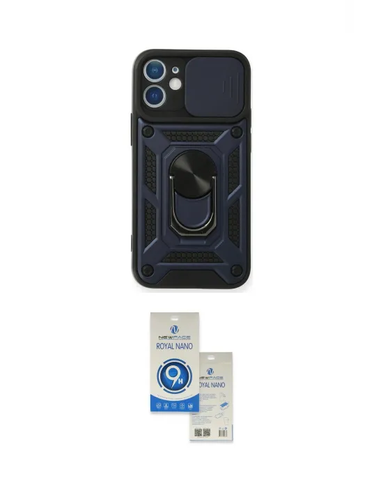 ieg™ iPhone 11 Kılıf Ahenk Klasik - Şeffaf Royal Nano Ekran Koruyucu