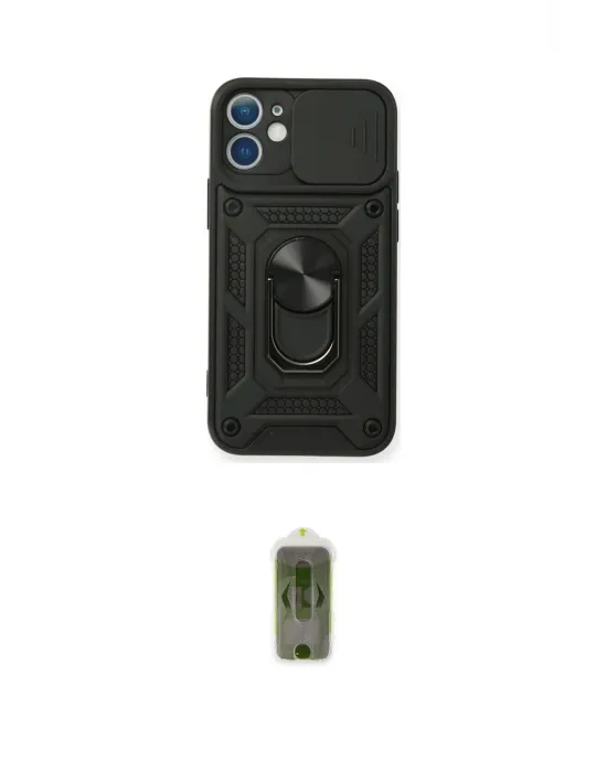 ieg™ iPhone 11 Kılıf Ahenk Klasik - Siyah Joko Magic 5D Hayalet Cam