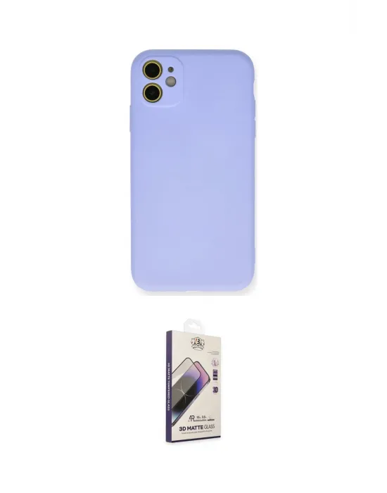 ieg™ iPhone 11 Kılıf Ahenk Serisi - Siyah Bilvis 3D Mat Cam Ekran Koruyucu