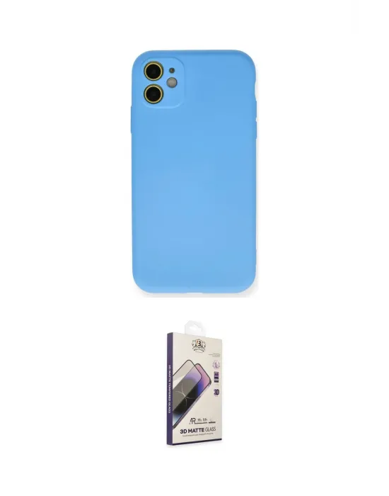 ieg™ iPhone 11 Kılıf Ahenk Serisi - Siyah Bilvis 3D Mat Cam Ekran Koruyucu