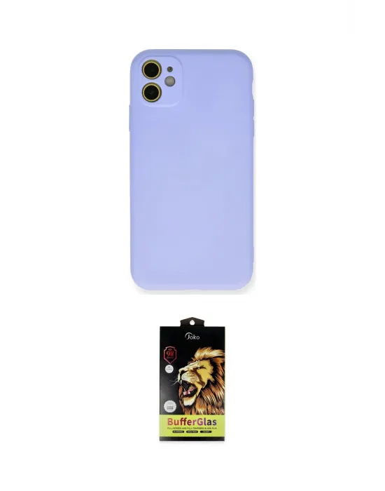 ieg™ iPhone 11 Kılıf Ahenk Serisi - Siyah Buffer Cam Ekran Koruyucu