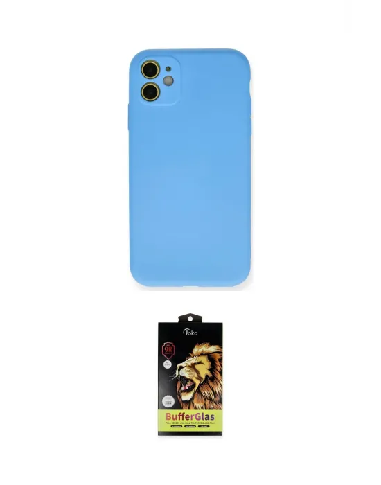 ieg™ iPhone 11 Kılıf Ahenk Serisi - Siyah Buffer Cam Ekran Koruyucu