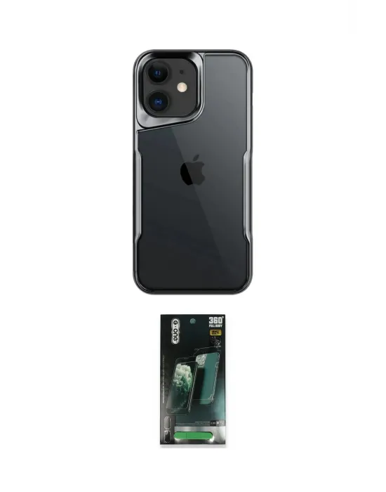 ieg™ iPhone 11 Kılıf Akış Çizgi Koleksiyonu - Şeffaf 360 Full Body Arka Koruyucu