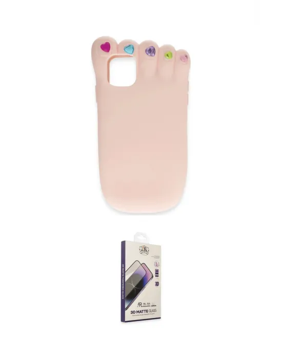 ieg™ iPhone 11 Kılıf Akış Yansıma - Siyah Bilvis 3D Mat Cam Ekran Koruyucu