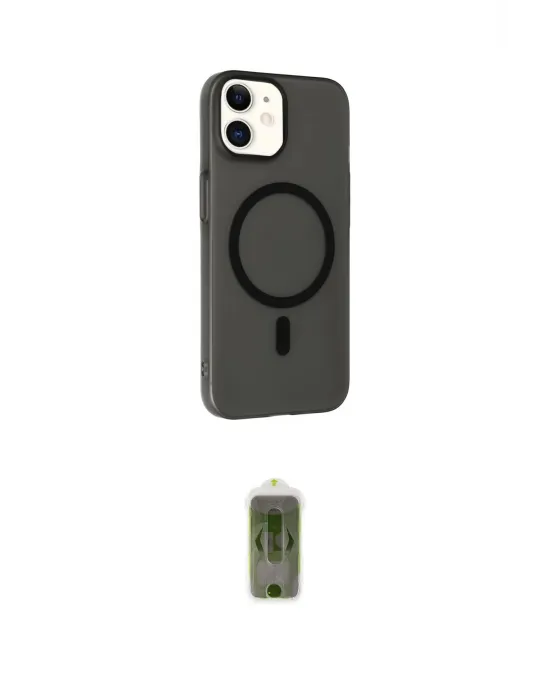 ieg™ iPhone 11 Kılıf Çekirdek Modern Prime - Siyah Joko Magic 5D Hayalet Cam
