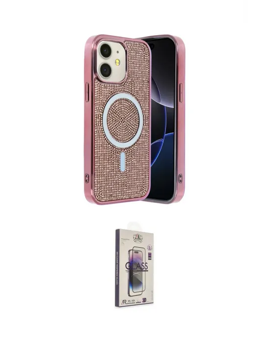 ieg™ iPhone 11 Kılıf Eksen Çizgi - Siyah Bilvis 3D Cam Ekran Koruyucu