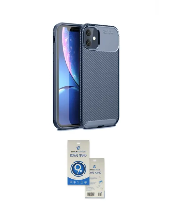 ieg™ iPhone 11 Kılıf Eksen Form Prime - Şeffaf Royal Nano Ekran Koruyucu
