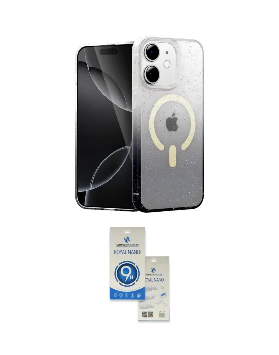 ieg™ iPhone 11 Kılıf Eksen Minimal Özel Seri - Şeffaf Royal Nano Ekran Koruyucu