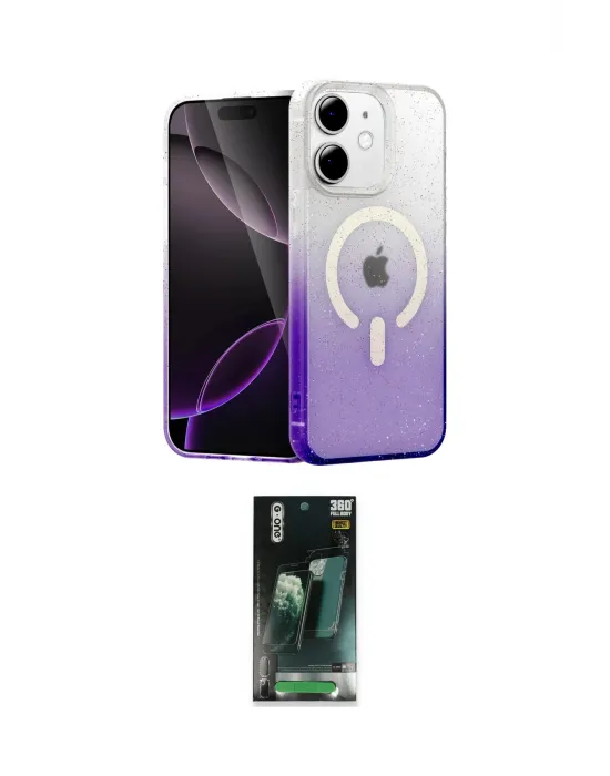 ieg™ iPhone 11 Kılıf Eksen Minimal Özel Seri - Siyah 360 Mat Full Body Arka Koruyucu