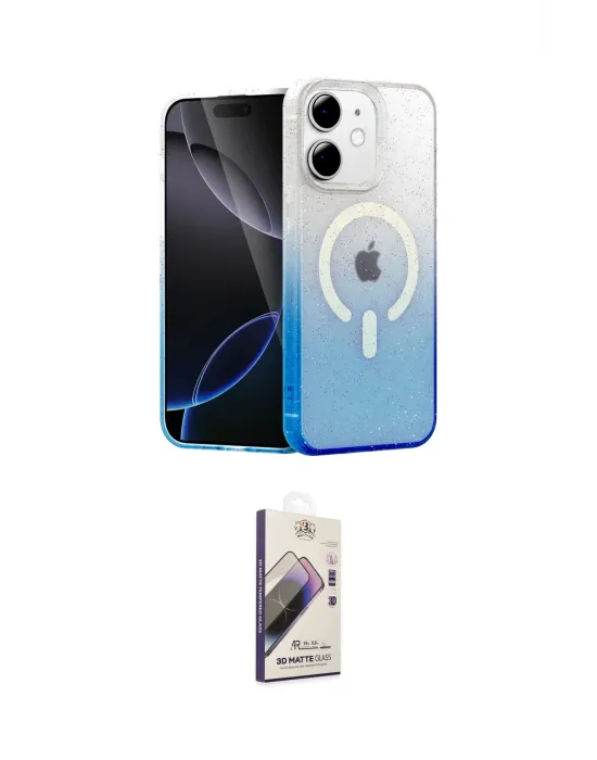 ieg™ iPhone 11 Kılıf Eksen Minimal Özel Seri - Siyah Bilvis 3D Mat Cam Ekran Koruyucu