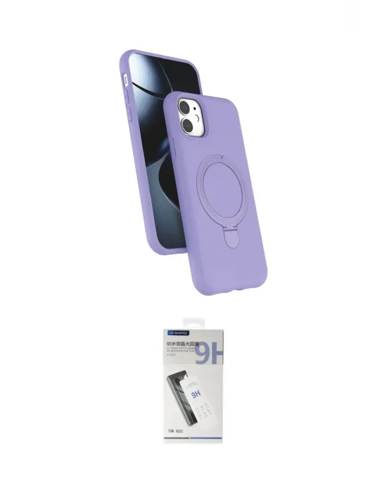 ieg™ iPhone 11 Kılıf İz Işık Koleksiyonu - Şeffaf Uv Polymer Nano Ekran Koruyucu