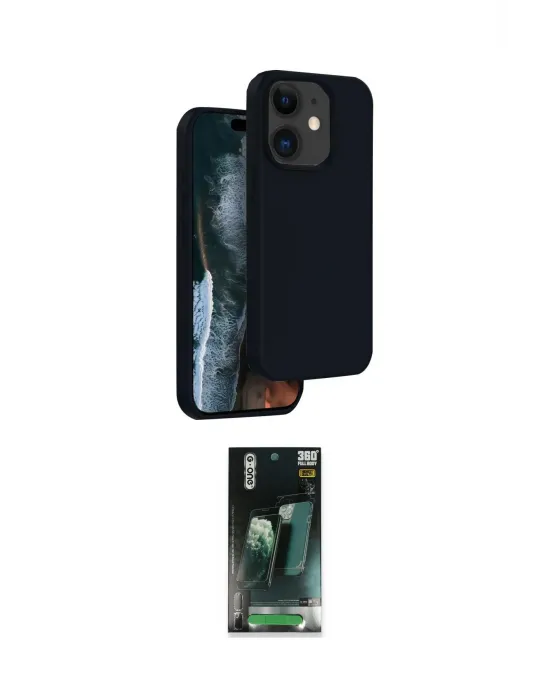 ieg™ iPhone 11 Kılıf Kıvılcım Çizgi Serisi - Şeffaf 360 Full Body Arka Koruyucu
