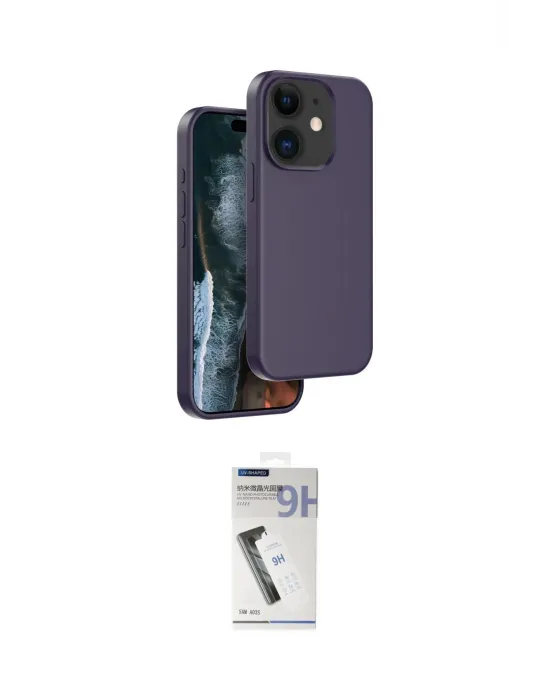ieg™ iPhone 11 Kılıf Kıvılcım Çizgi Serisi - Şeffaf Uv Polymer Nano Ekran Koruyucu