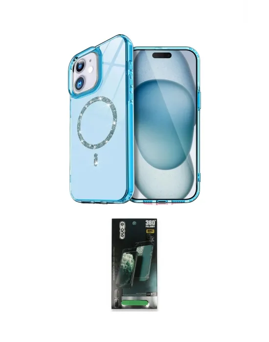 ieg™ iPhone 11 Kılıf Kıvılcım Form Prime - Şeffaf 360 Full Body Arka Koruyucu