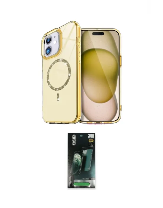 ieg™ iPhone 11 Kılıf Kıvılcım Form Prime - Şeffaf 360 Full Body Arka Koruyucu