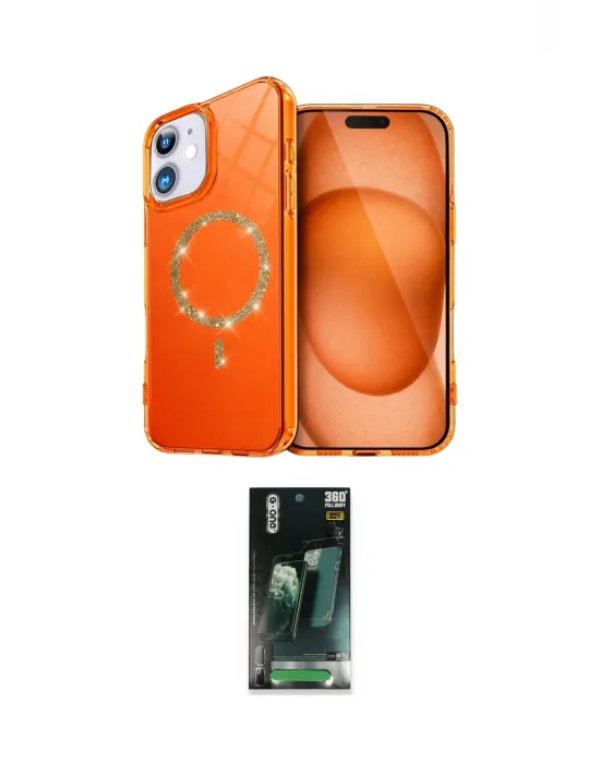 ieg™ iPhone 11 Kılıf Kıvılcım Form Prime - Şeffaf 360 Full Body Arka Koruyucu