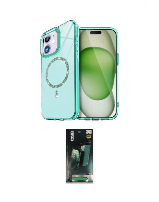 ieg™ iPhone 11 Kılıf Kıvılcım Form Prime - Şeffaf 360 Full Body Arka Koruyucu