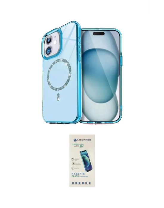 ieg™ iPhone 11 Kılıf Kıvılcım Form Prime - Şeffaf Pasifik Cam Ekran Koruyucu