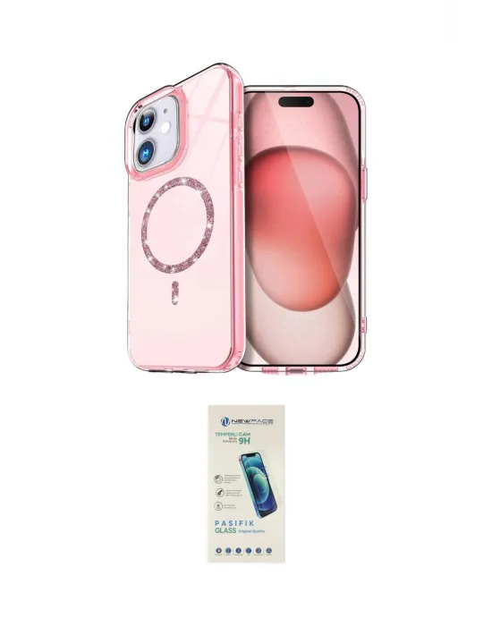 ieg™ iPhone 11 Kılıf Kıvılcım Form Prime - Şeffaf Pasifik Cam Ekran Koruyucu