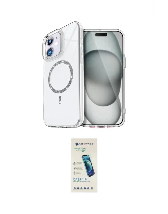 ieg™ iPhone 11 Kılıf Kıvılcım Form Prime - Şeffaf Pasifik Cam Ekran Koruyucu